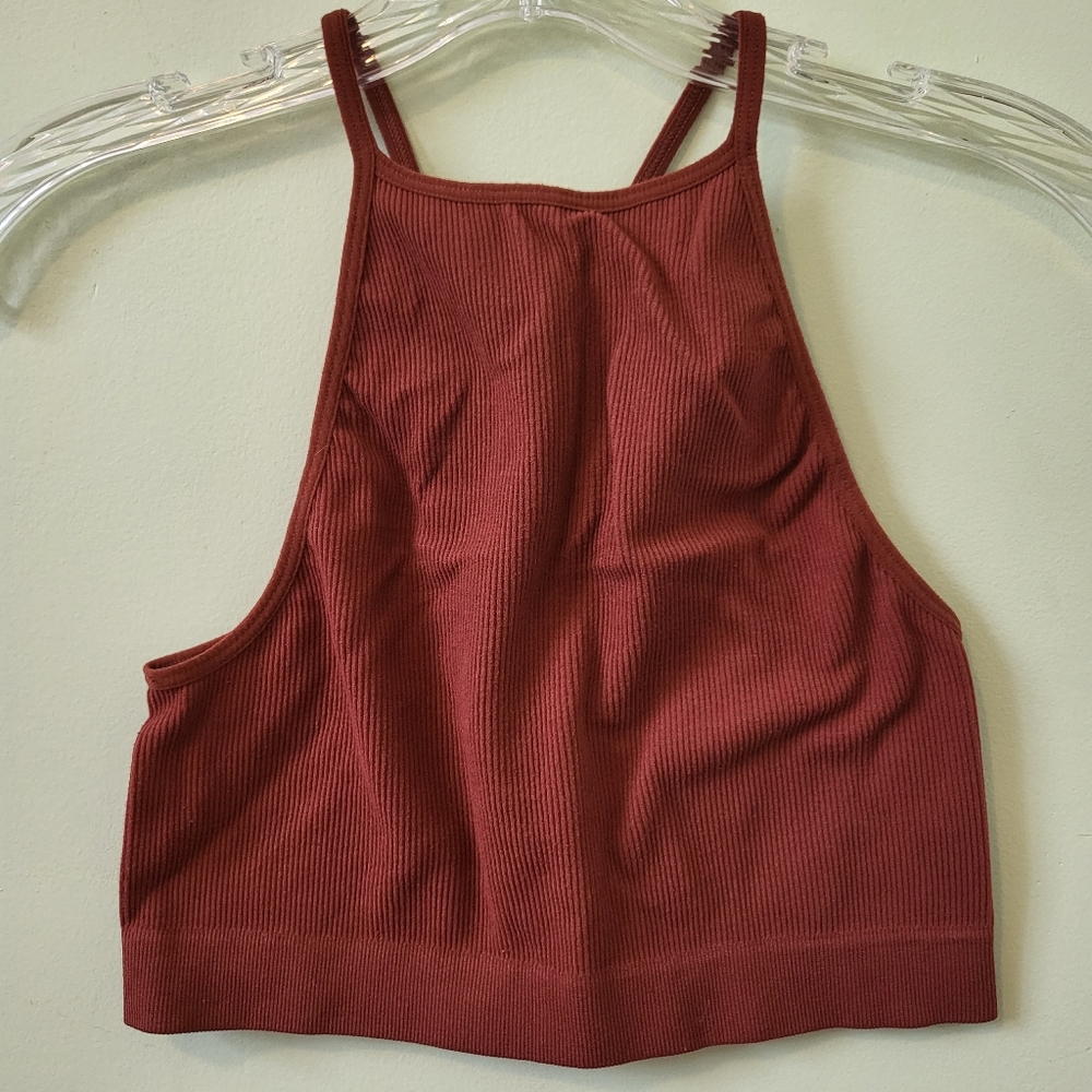 COPY - Bozzolo Sleeveless High Neck Cropped Cami Top Junior S/M